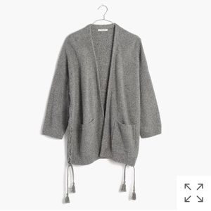 Madewell Side Lace Cardigan cotton blend